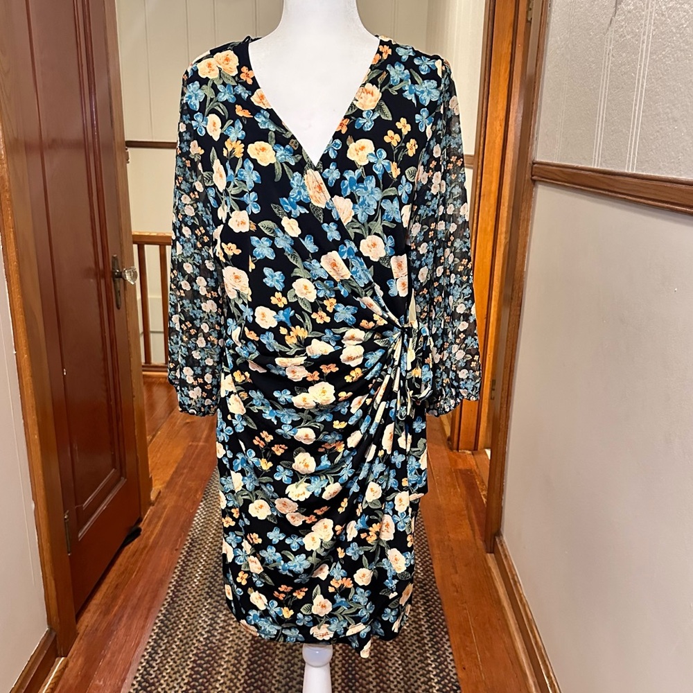 INC Cross-body Floral Dress - Size XL